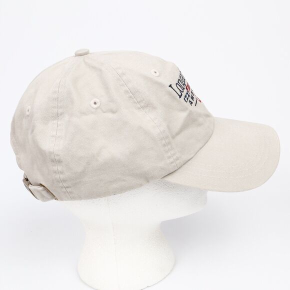 Longaberger America Embroidered Logo Packable Strapback Ball Cap Hat Beige - Picture 4 of 9